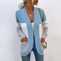 Damen Strickjacke mit modernen Farbblockdetails und praktischen Taschen R&B