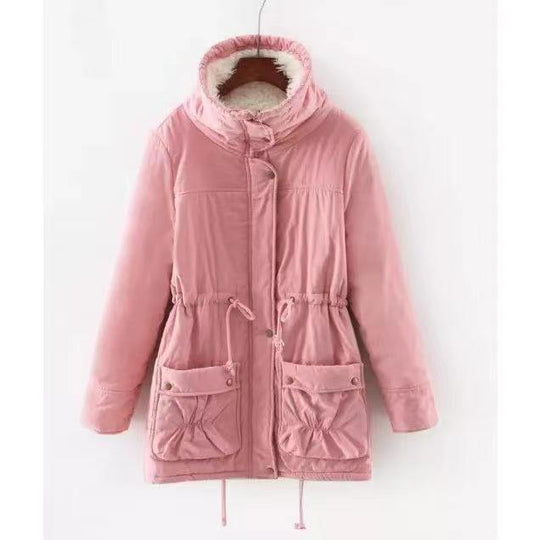 Damen lässige Steppjacke mit kuscheligem Innenfutter und verstellbarem Taillenzug R&B