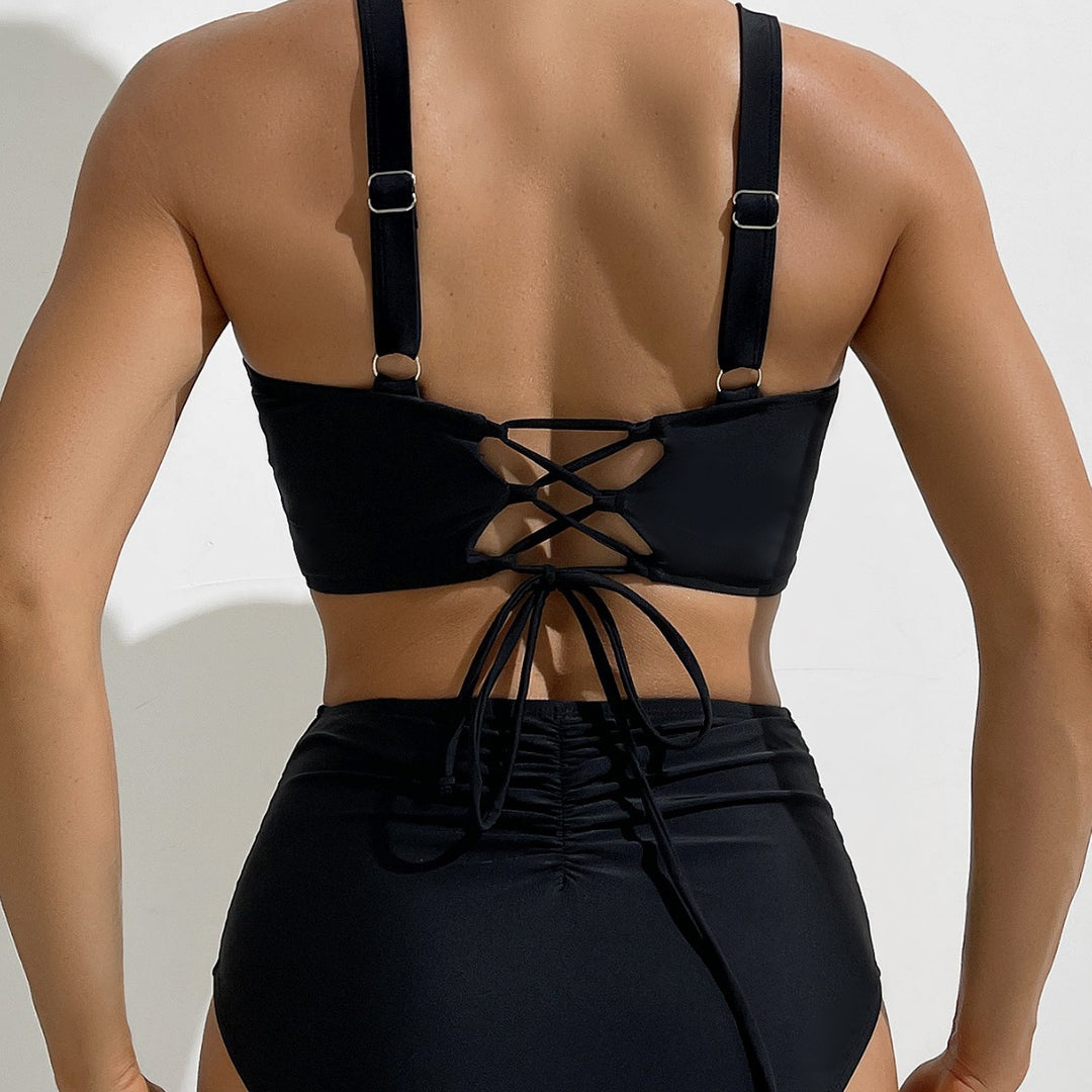 Damen Hochtaillierter Bade-Bikini R&B