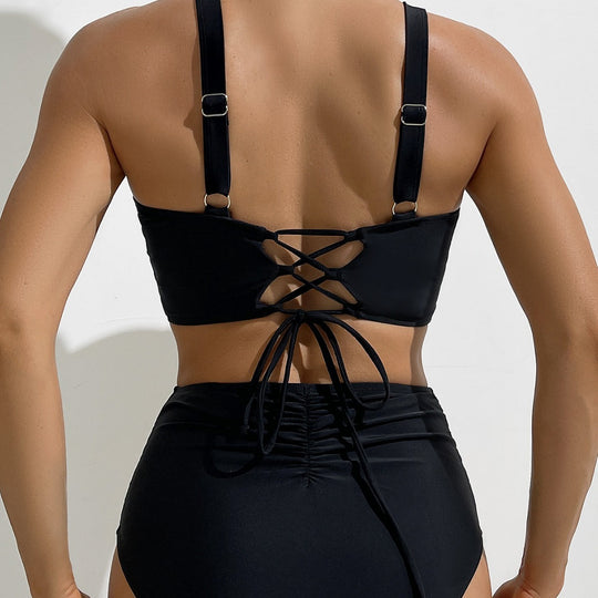 Damen Hochtaillierter Bade-Bikini R&B