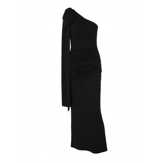 Damen Elegantes Wickelkleid mit asymmetrischem Ausschnitt und Schulterdetails R&B