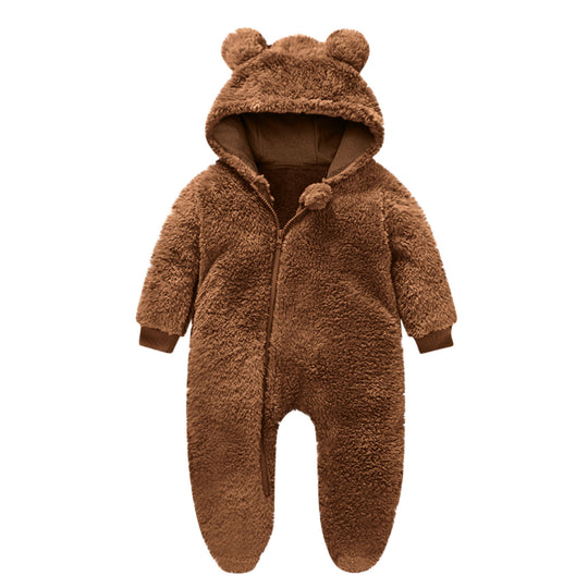 Kleinkind Fleece Overall mit Bärenohren R&B