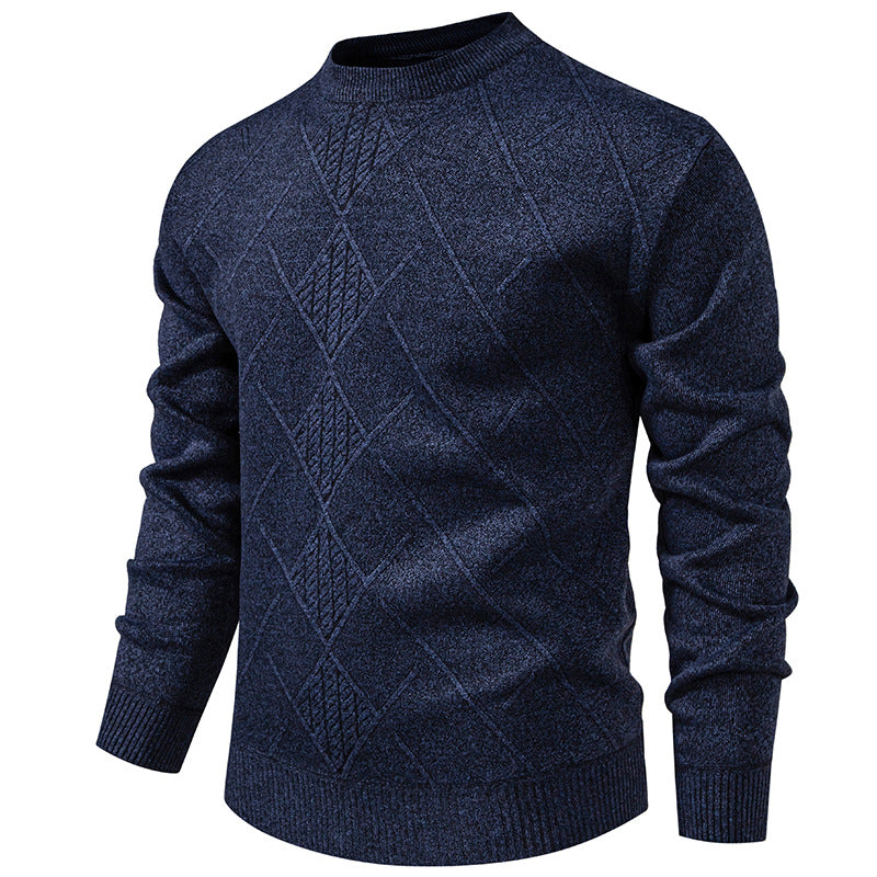 Herren Strickpullover mit modernem Rautenmuster R&B
