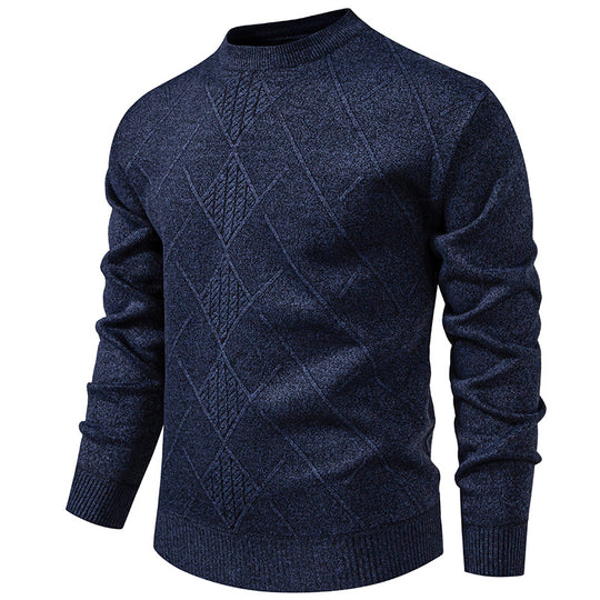 Herren Strickpullover mit modernem Rautenmuster R&B