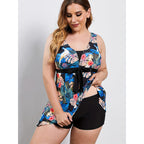 Damen Tankini mit floralem Design und figurumspielendem Schnitt R&B