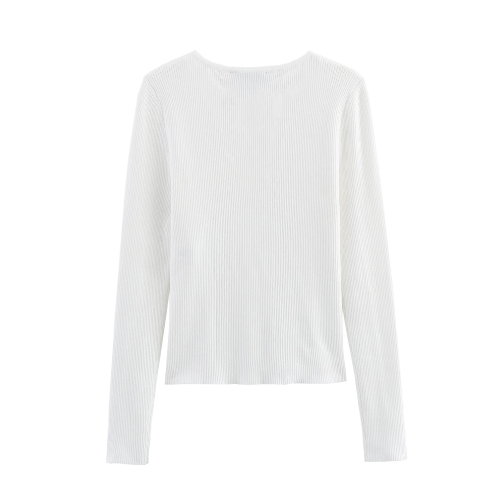 Damen elegante Strickjacke mit modischen Knopfdetails R&B