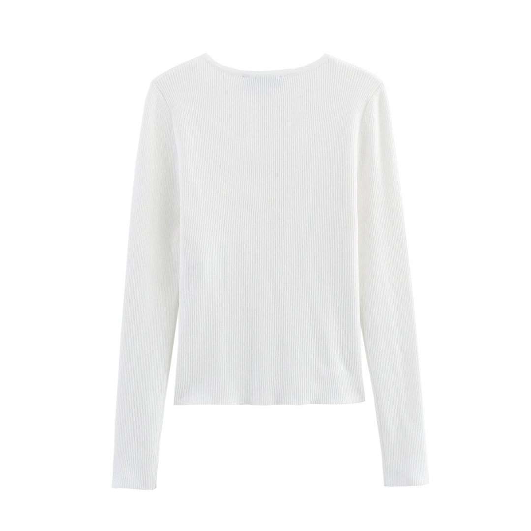 Damen elegante Strickjacke mit modischen Knopfdetails R&B