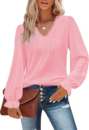 Damen Bluse mit romantischem Schnitt und detailreicher Stickerei R&B