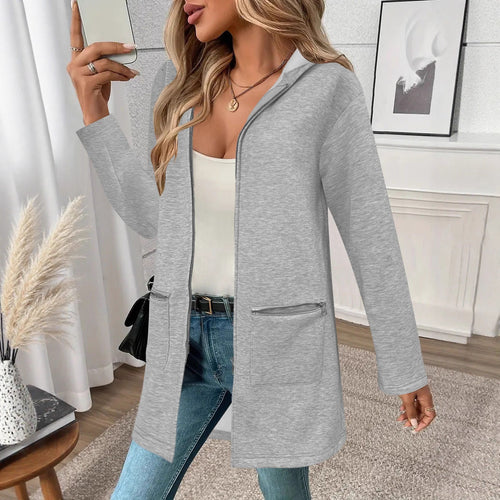 Damen Kapuzenjacke mit praktischen Reißverschlusstaschen und komfortablem Material R&B