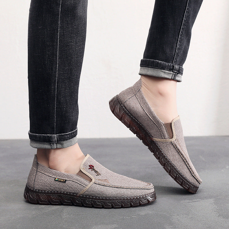 Damen bequeme Slip-On Schuhe aus atmungsaktivem Textilmaterial