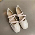 Damen elegantes Ballerina-Modell mit modischem Riemchen und hochwertigem Leder R&B