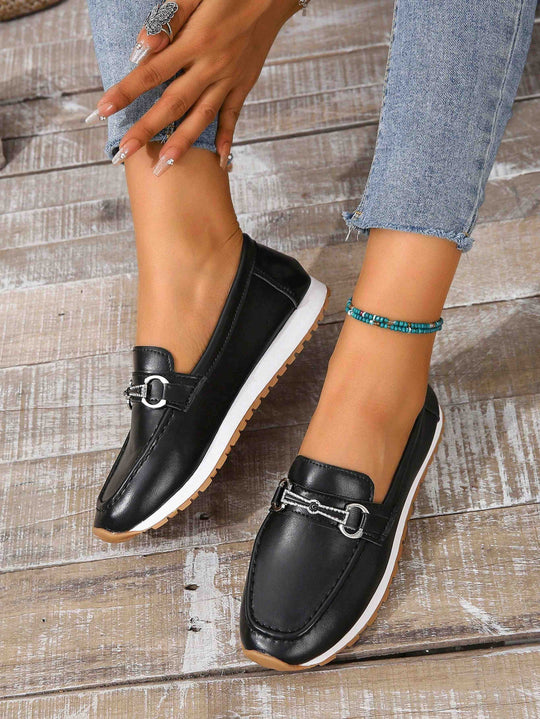 Damen Elegante Mokassins mit modischem Schnallen-Detail R&B