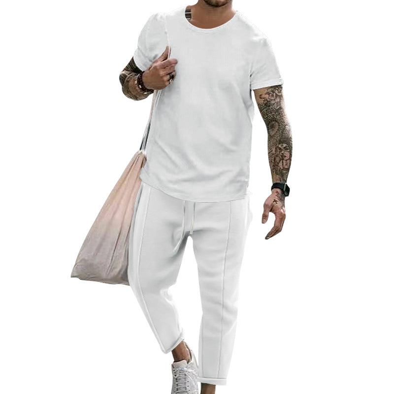 Herren sportliches Set aus hochwertiger Baumwolle mit funktionalem Design und atmungsaktiver Struktur R&B