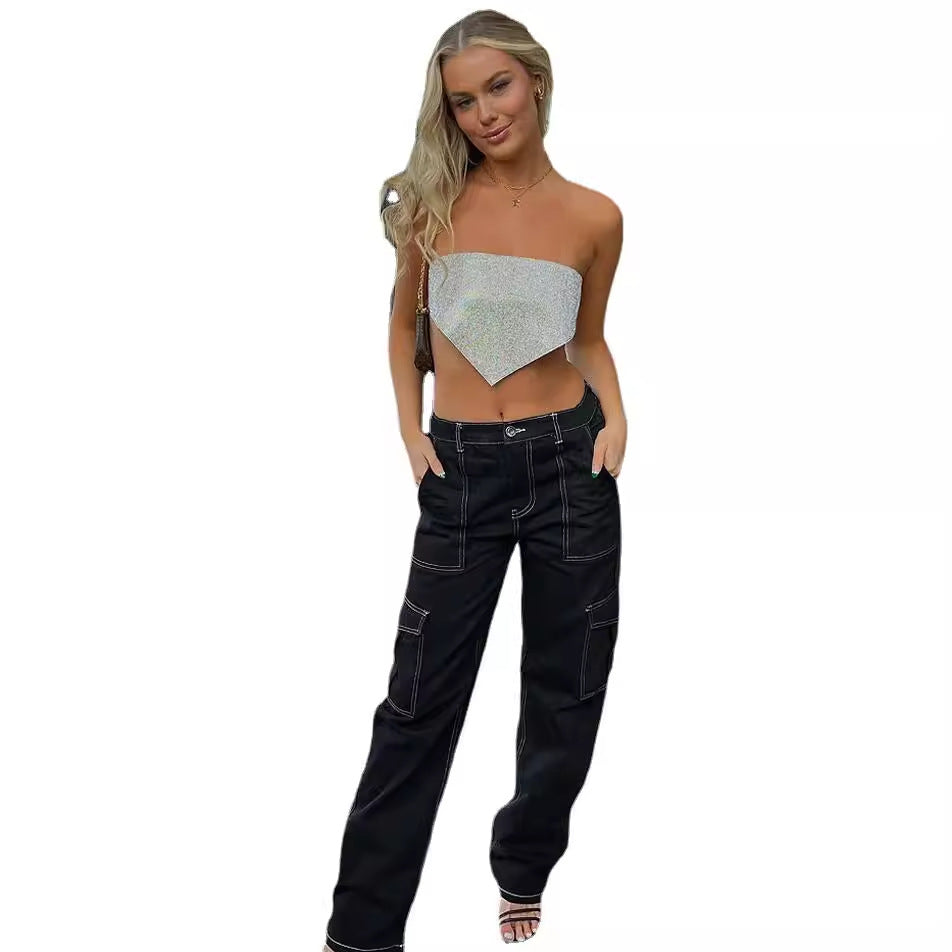 Damen Cargo-Hose mit Baumwollmix und praktischen Taschen R&B
