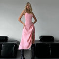 Damen Maxikleid mit elegantem Slitschnitt und figurbetontem Design R&B