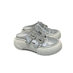 Damen modische Clutch-Sneaker mit dekorativen Strassschnallen R&B