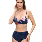 Damen Bikini-Set mit elegantem Twist-Top und hohem Bund R&B