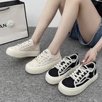 Damen modische Sneaker mit trendiger Perlenschnürung und robuster Gummisohle