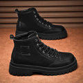 Damen Robuste Lederstiefeletten mit rutschfester Profilsohle und Warmfutter R&B