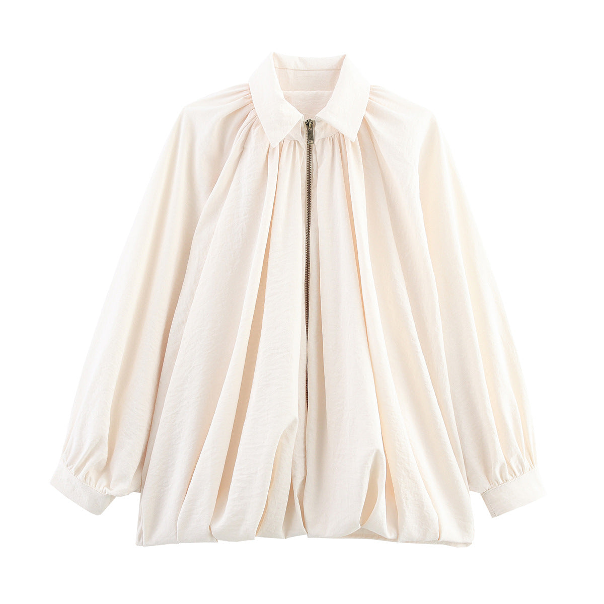 Damen leichtes Oversized-Blusenshirt mit Rüschendesign R&B