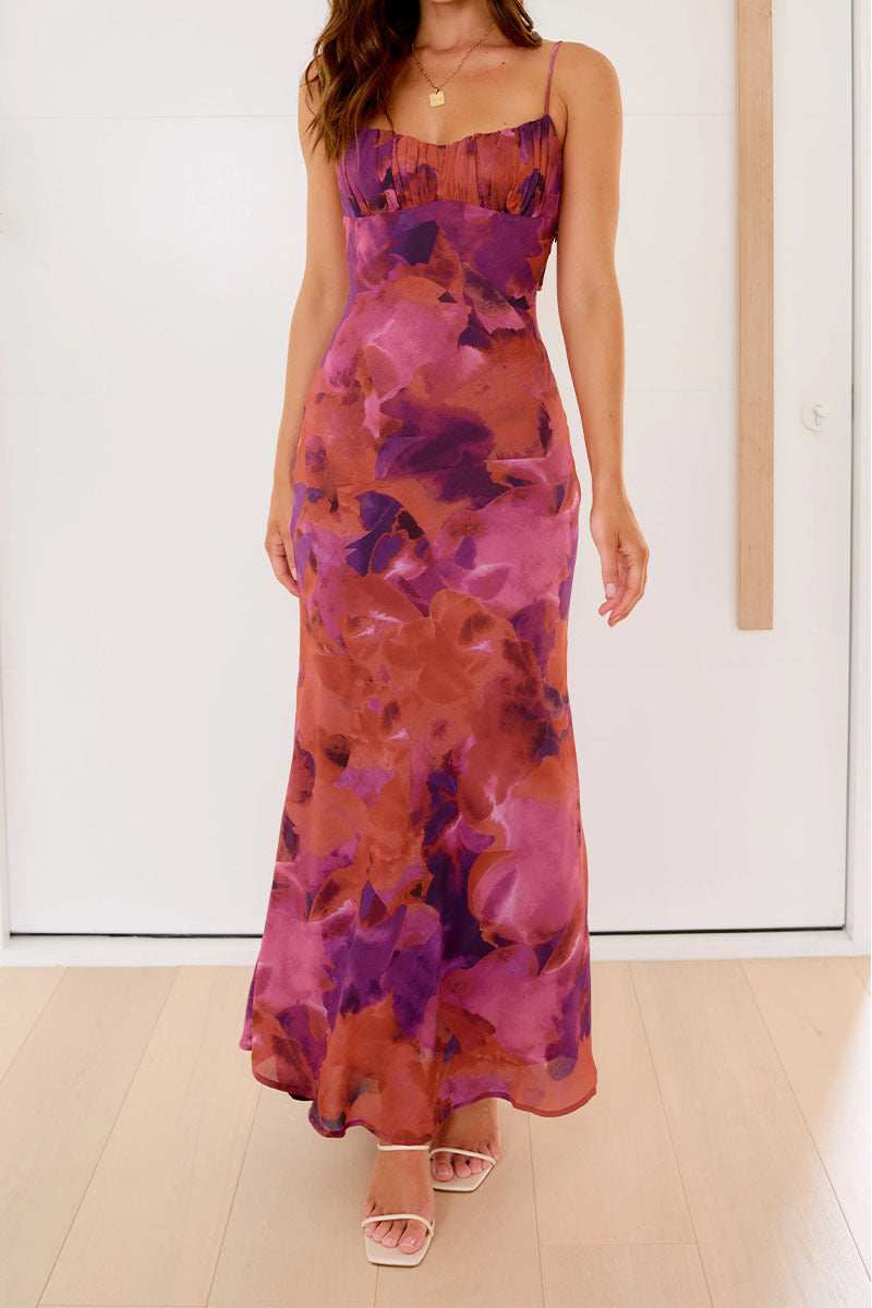 Damen Elegantes Maxikleid mit sanften Farbverlauf und filigranen Spaghettiträgern R&B