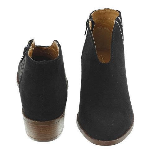 Damen elegante Stiefeletten mit seitlichem Reißverschluss und modischem Schnitt R&B