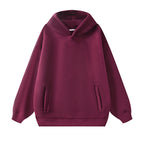 Damen lässiger Kapuzenpullover aus weichem Fleece mit praktischem Schnitt