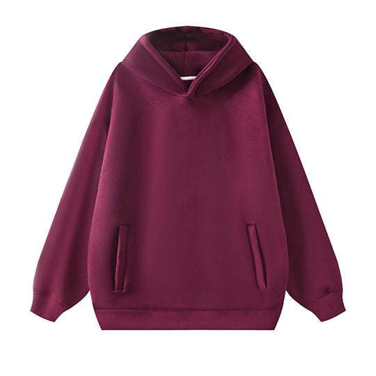 Damen lässiger Kapuzenpullover aus weichem Fleece mit praktischem Schnitt R&B