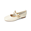 Damen Ballerinas mit doppeltem Riemchen und eleganter Schnallenverzierung