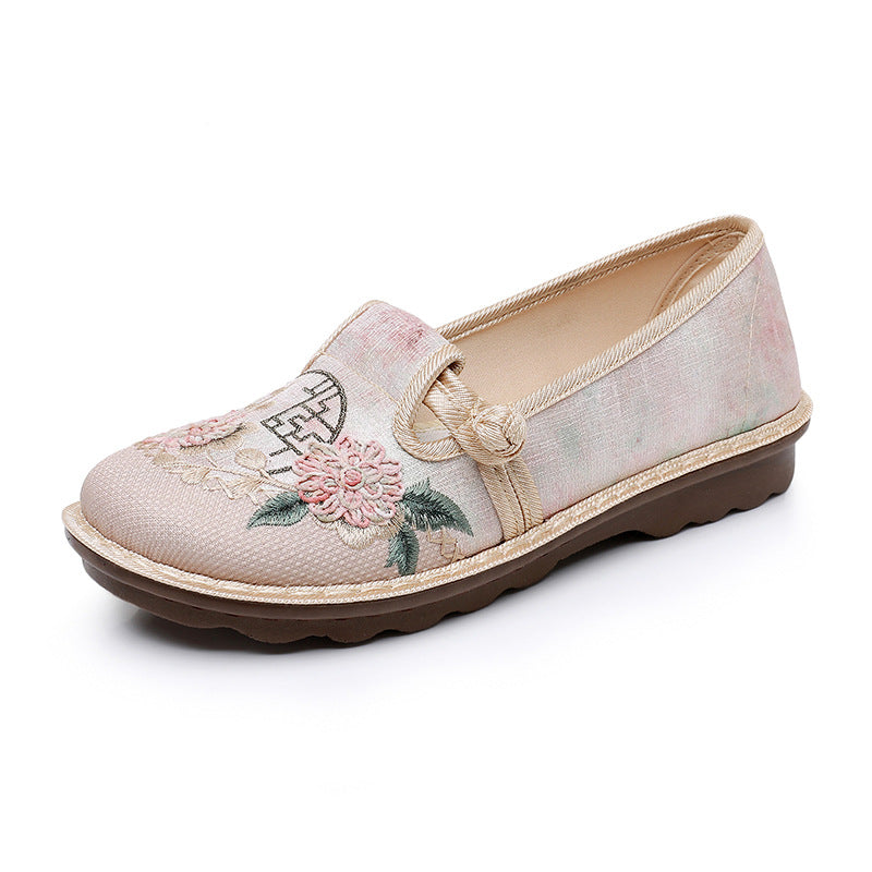 Damen Komfortable und elegante Hausschuhe mit floralem Stickdesign R&B