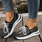 Damen Atmungsaktive Sneaker mit flexibler Netzstruktur und rutschfester Profilsohle R&B
