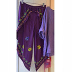 Damen Lockere Leinenbluse mit lässigem Schnitt und Rollärmeln