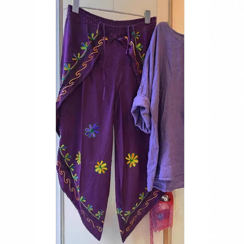 Damen Lockere Leinenbluse mit lässigem Schnitt und Rollärmeln R&B