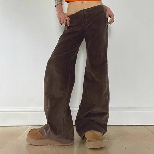 Damen Flared Hose aus weichem Stoff mit hohem Bund R&B