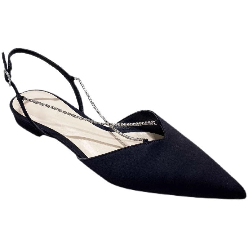Damen Sling-Pumps mit modischem Kettenriemen und eleganter Spitze R&B