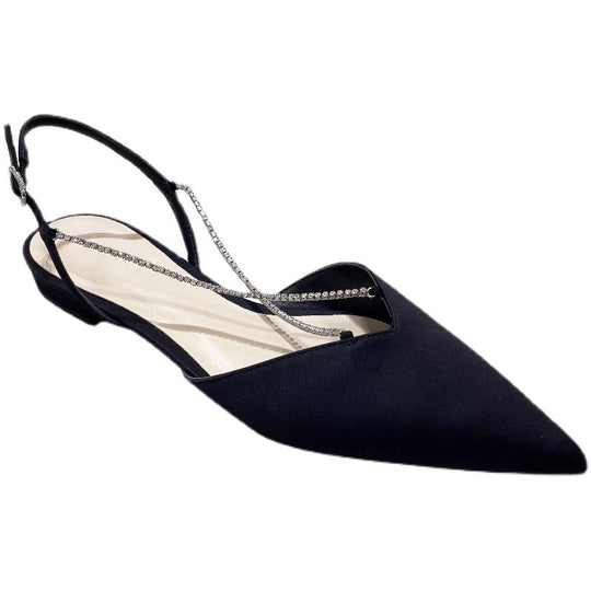 Damen Sling-Pumps mit modischem Kettenriemen und eleganter Spitze R&B
