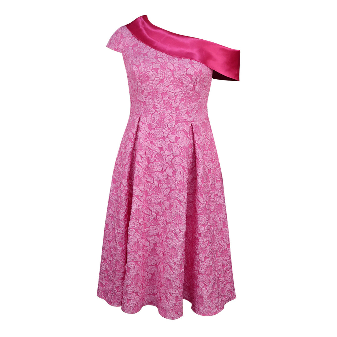 Damen Elegantes Kleid mit asymmetrischem Träger und floralem Muster R&B