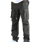 Herren moderne Cargo-Hose mit multifunktionalen Taschen und elastischem Bund Hedi-Mode