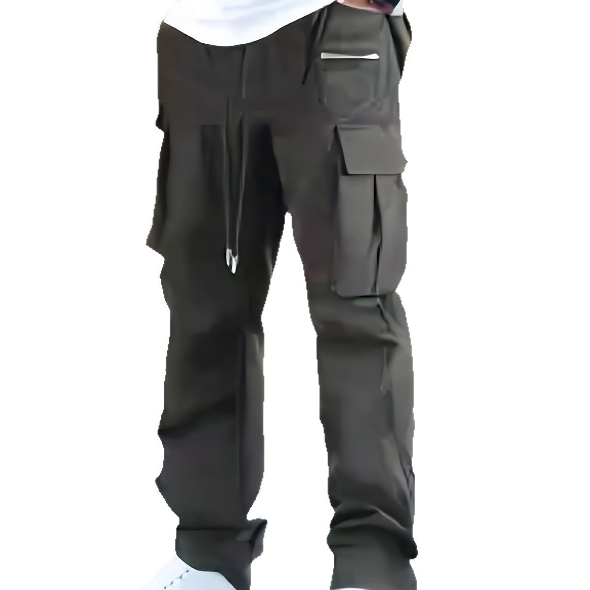 Herren moderne Cargo-Hose mit multifunktionalen Taschen und elastischem Bund Hedi-Mode