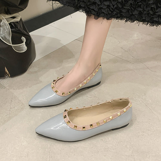 Damen spitze Ballerina Schuhe mit Nieten-Details R&B