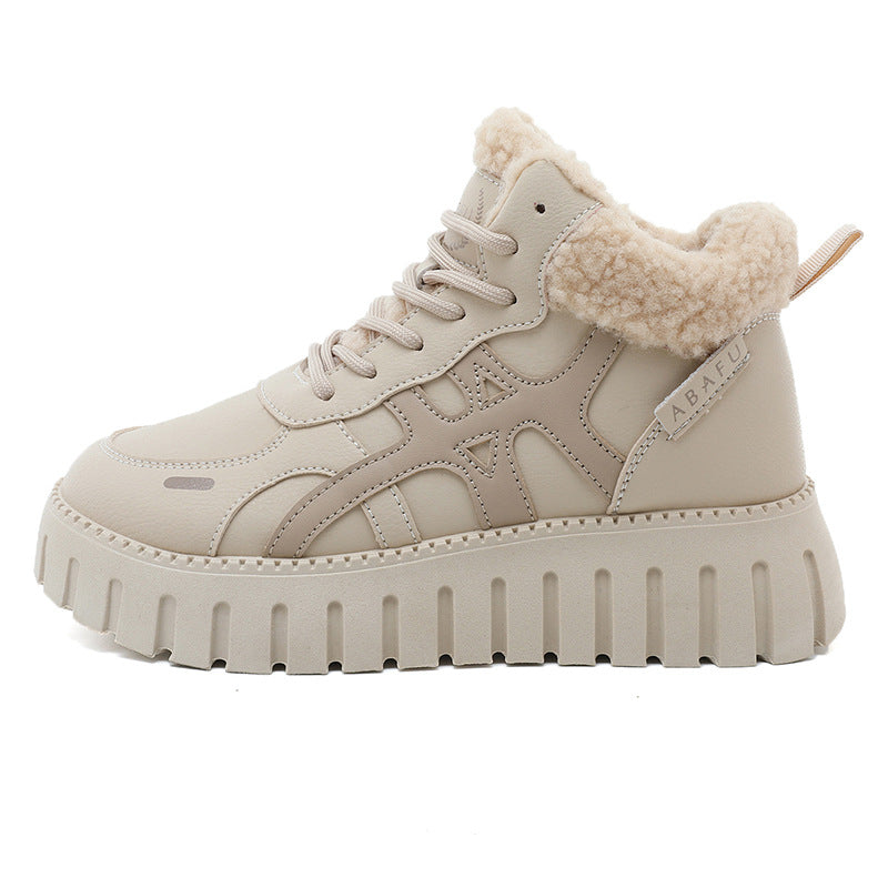 Damen High-Top Sneakers mit kuscheligem Innenfutter und robustem Sohlenprofil R&B