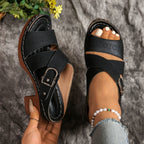 Damen Design-Sandalen mit verstellbarem Riemen und geschmackvoller Perforierung R&B