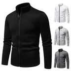 Herren Fleecejacke mit Stehkragen und durchgehendem Reißverschluss R&B