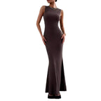 Damen Figurnahes Maxikleid mit seitlichem Schlitz R&B