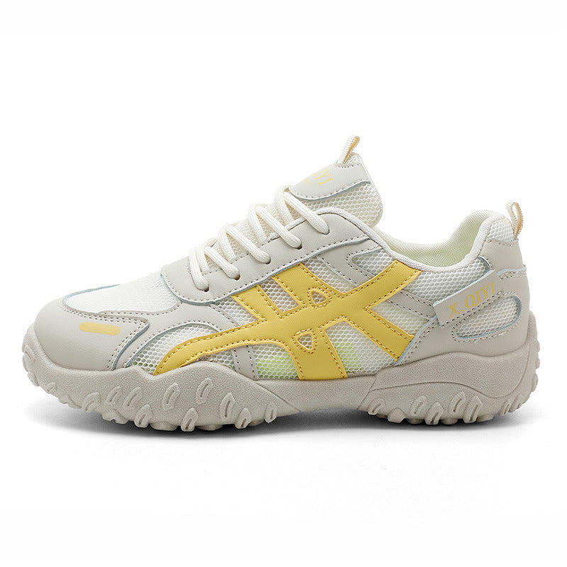 Damen Sportliche Sneaker mit atmungsaktivem Netzmaterial und dämpfender Laufsohle R&B