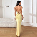 Damen Elegantes Maxikleid mit schmalem Schnitt und trägerlosem Design