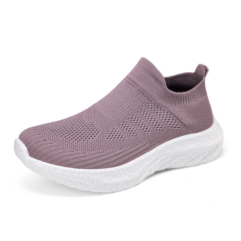 Damen Elastic Slip-On Sneakers mit atmungsaktivem Obermaterial