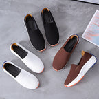 Damen sportliche Slip-On Sneakers mit atmungsaktiver Strickoberfläche R&B