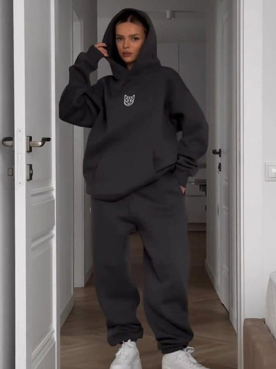 Damen Oversized Hoodie mit lässigen Hosen R&B