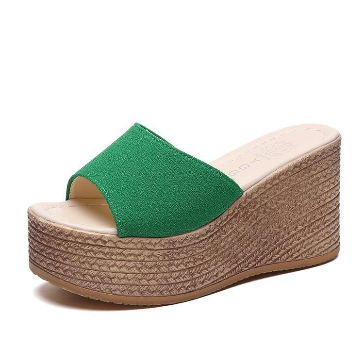 Damen Wedge-Pantoletten mit weichem Obermaterial und bequemer Sohle R&B